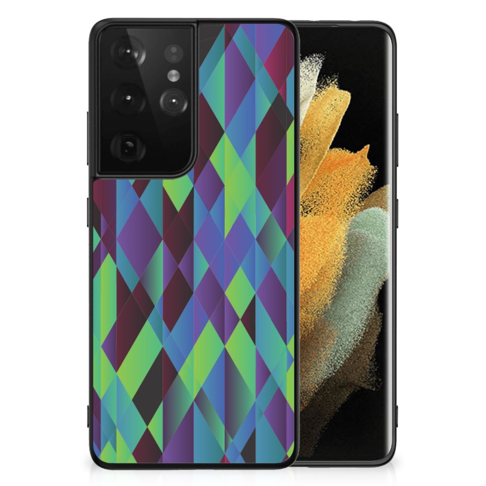 Samsung Galaxy S21 Ultra Backcover Abstract Green Blue B2C Telecom