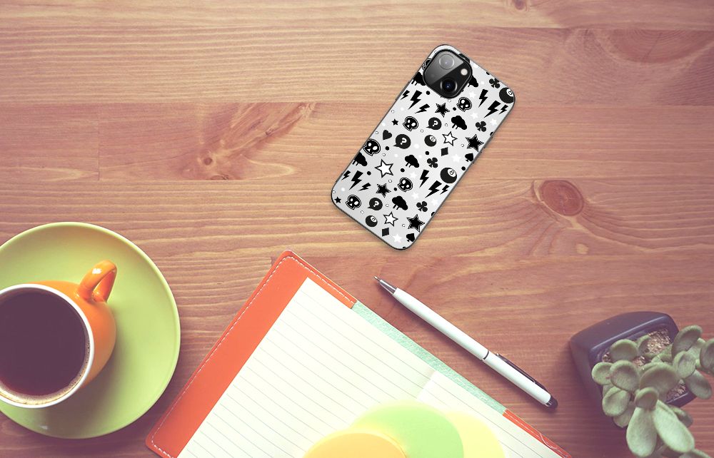 Telefoonhoesje Apple iPhone 13 | iPhone 14 Silver Punk B2C Telecom