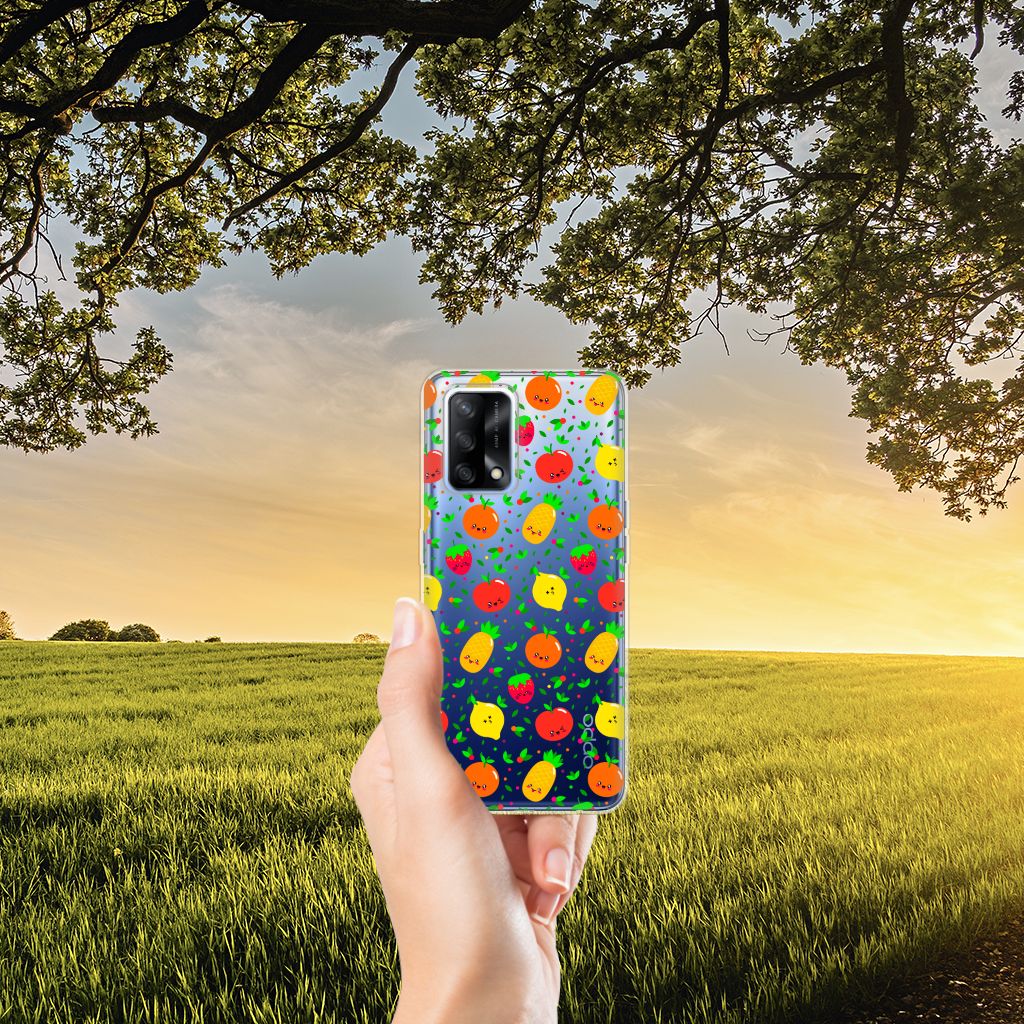 OPPO A74 4G Siliconen Case Fruits
