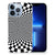 Apple iPhone 13 Pro TPU Hoesje Illusie met zwart-wit checkered design voor een unieke look.