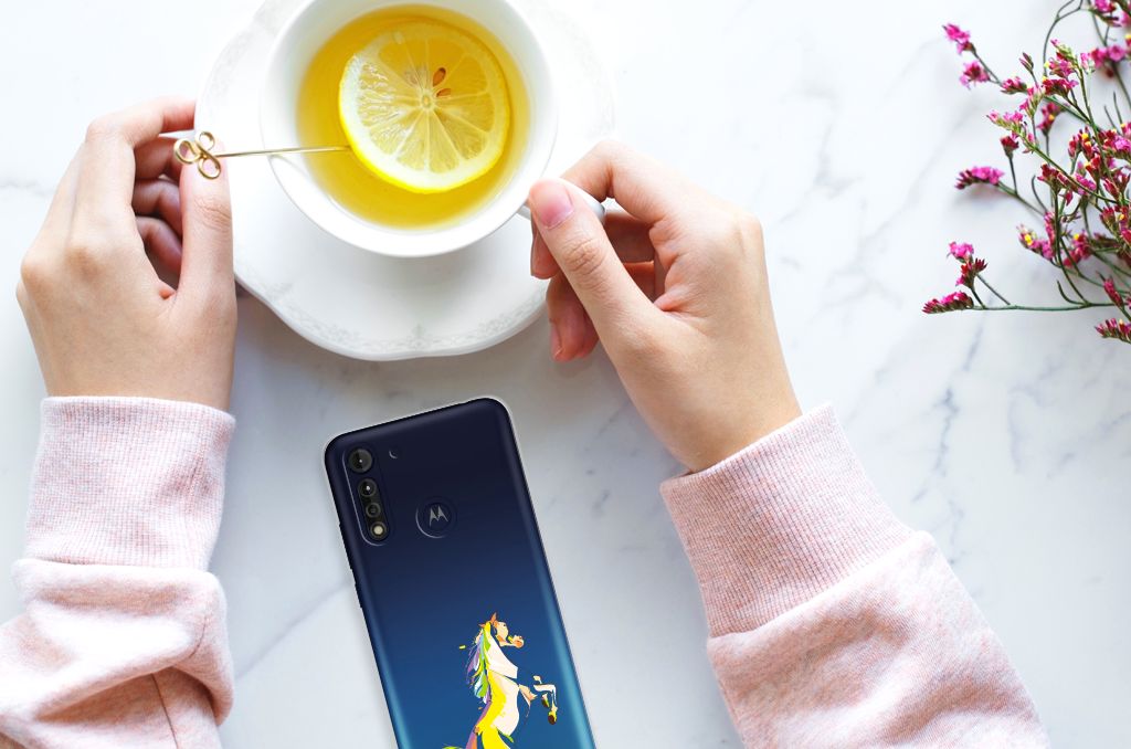 Motorola Moto G8 Power Lite Telefoonhoesje met Naam Horse Color B2C Telecom