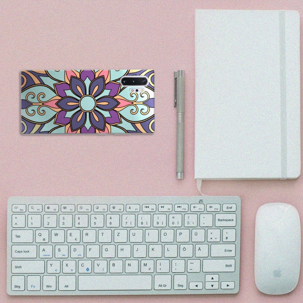 Samsung Galaxy Note 10 Plus TPU Case Purple Flower