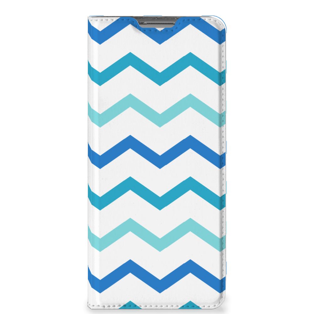 OPPO Find X5 Hoesje met Magneet Zigzag Blauw - B2C Telecom