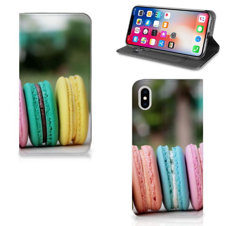 Apple iPhone Xs Max Flip Style Cover Macarons