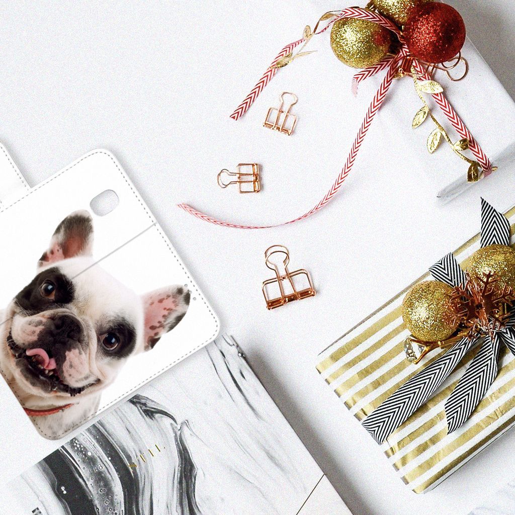 Samsung Galaxy J5 2017 Telefoonhoesje met Pasjes Franse Bulldog