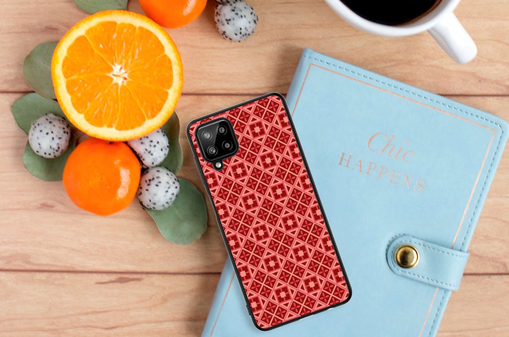 Samsung Galaxy A12 Back Case Batik Rood B2C Telecom