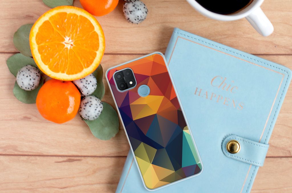 OPPO A15 TPU Hoesje Polygon Color B2C Telecom