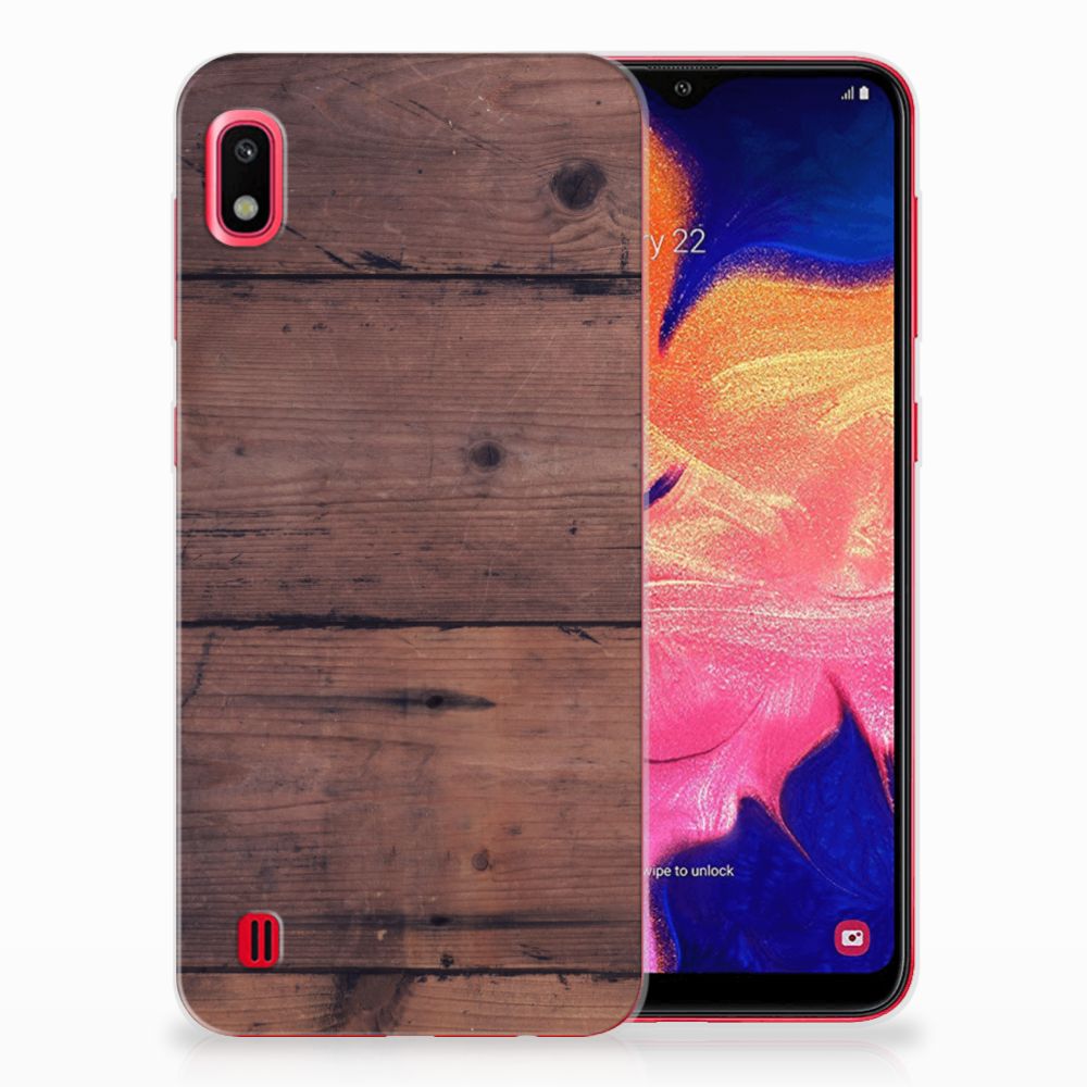 Samsung Galaxy A10 Bumper Hoesje Old Wood