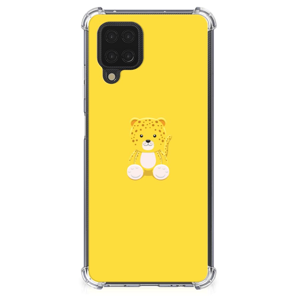 Samsung Galaxy A12 Stevig Bumper Hoesje Baby Leopard - B2C Telecom
