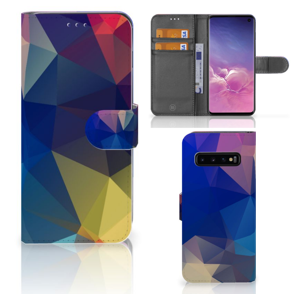 Samsung Galaxy S10 Book Case Polygon Dark