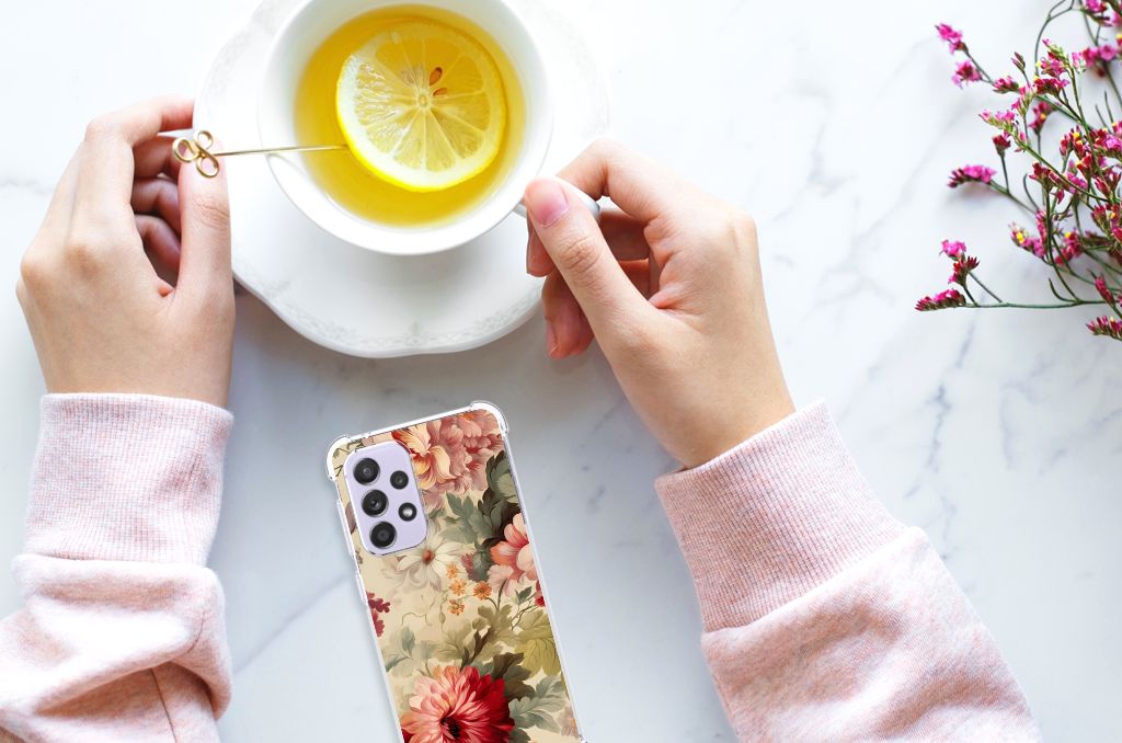 Case voor Samsung Galaxy A33 Bloemen B2C Telecom