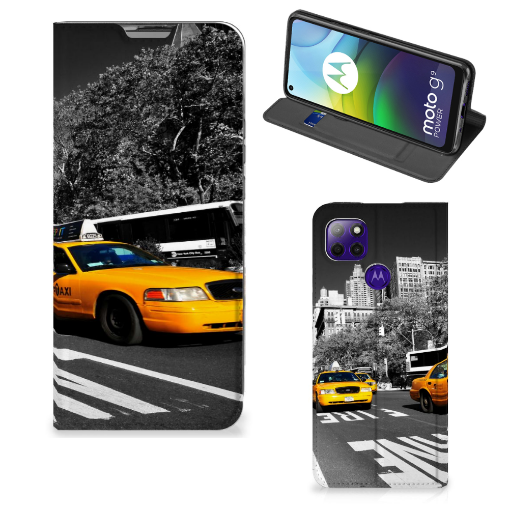 Motorola Moto G9 Power Book Cover New York Taxi - B2C Telecom