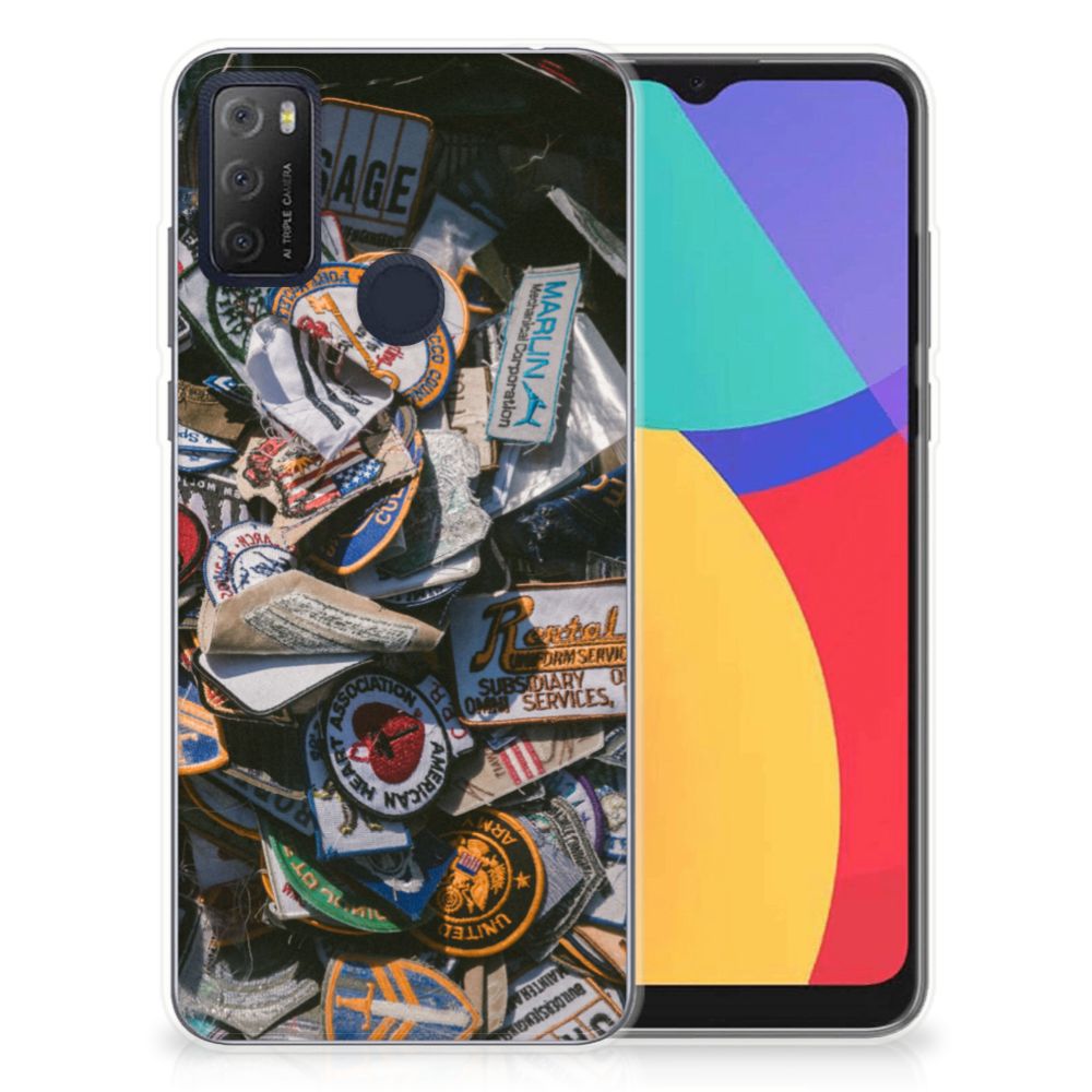 Alcatel 1S (2021) Siliconen Hoesje met foto Badges B2C Telecom