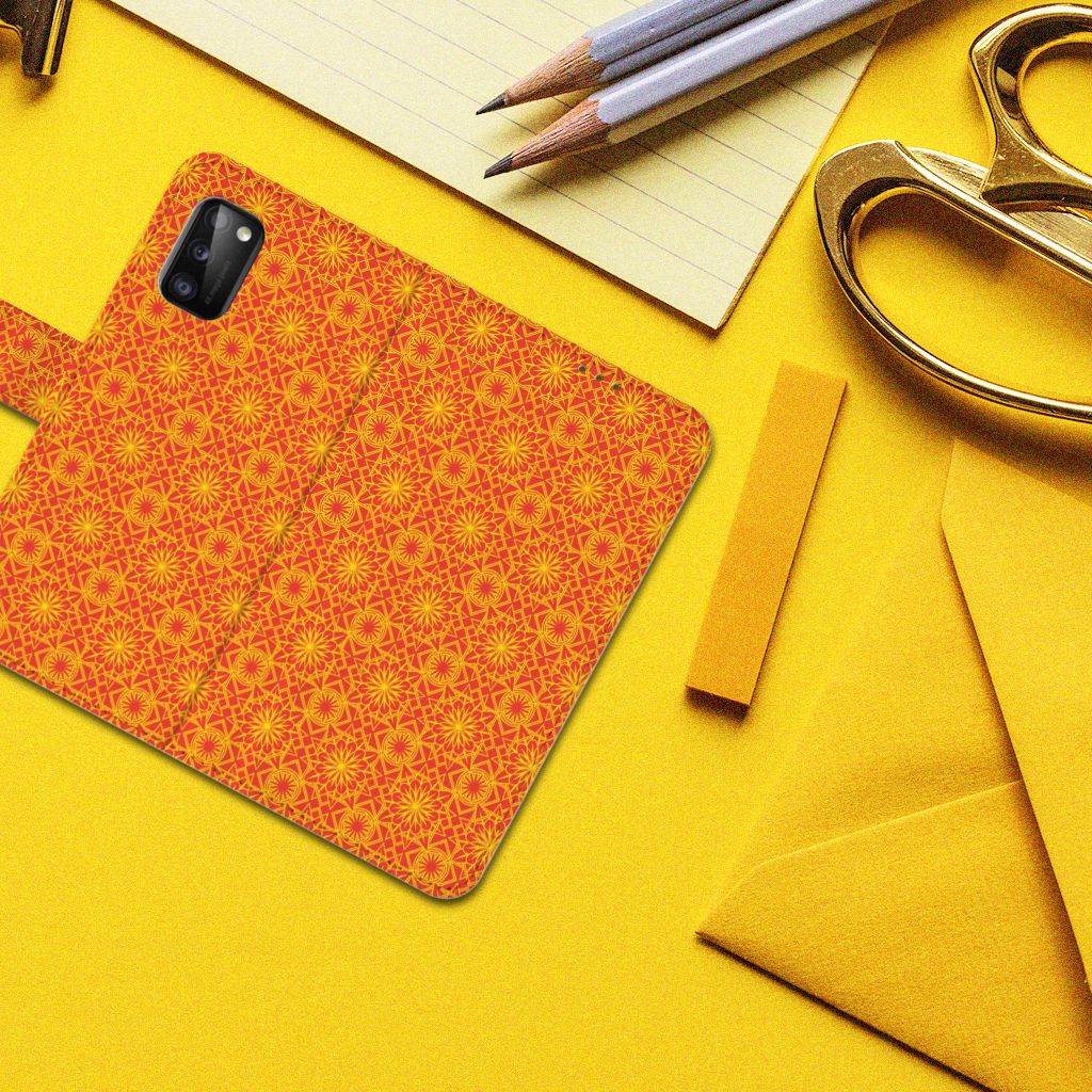 Samsung Galaxy A41 Telefoon Hoesje Batik Oranje