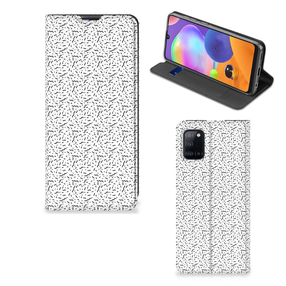 Samsung Galaxy A31 Hoesje met Magneet Stripes Dots - B2C Telecom