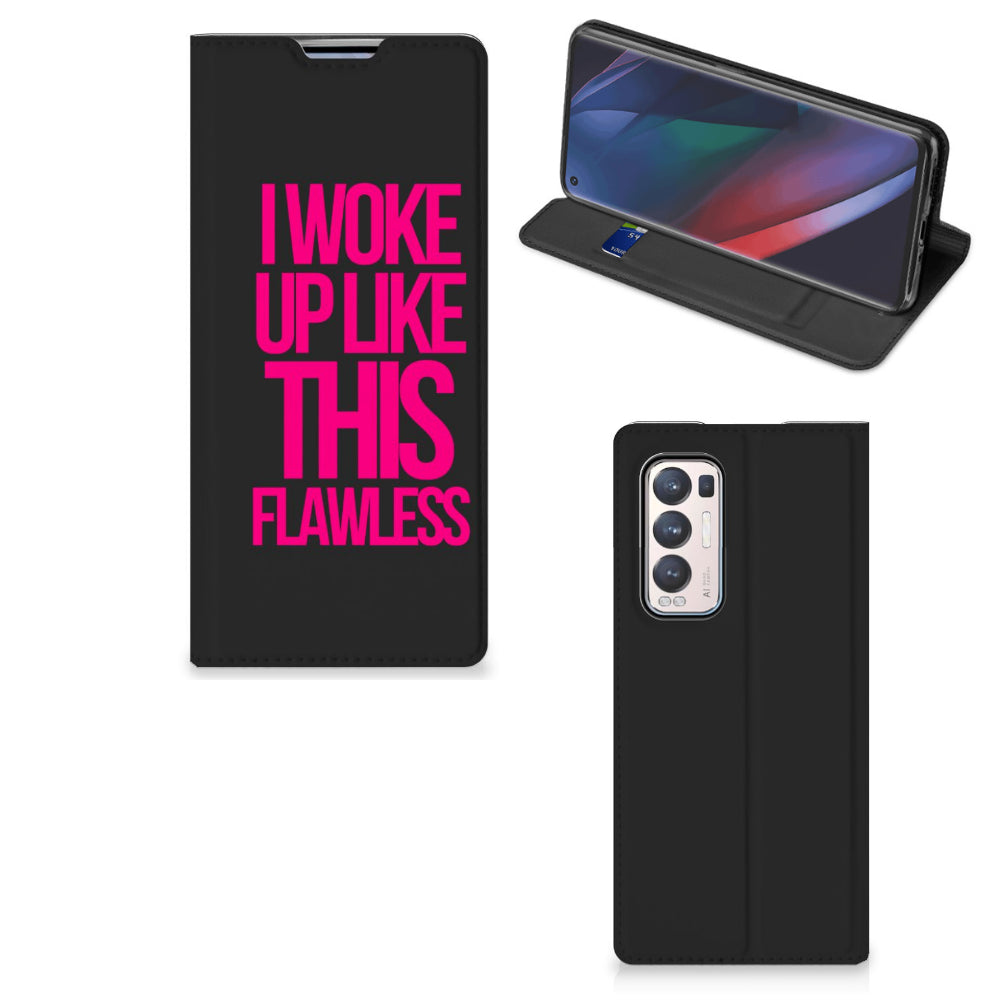 OPPO Find X3 Neo Hoesje met tekst Woke Up - Origineel Cadeau Zelf Maken