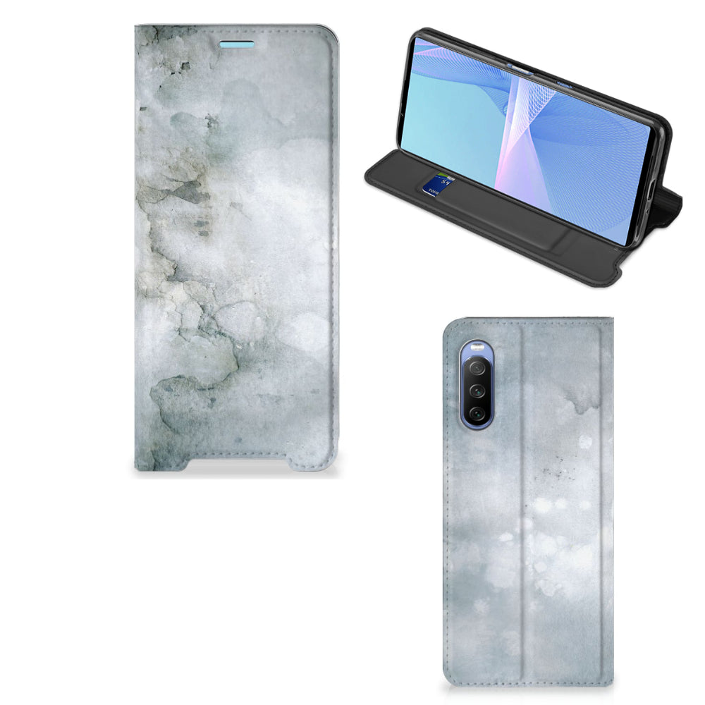 Bookcase Sony Xperia 10 III Painting Grey