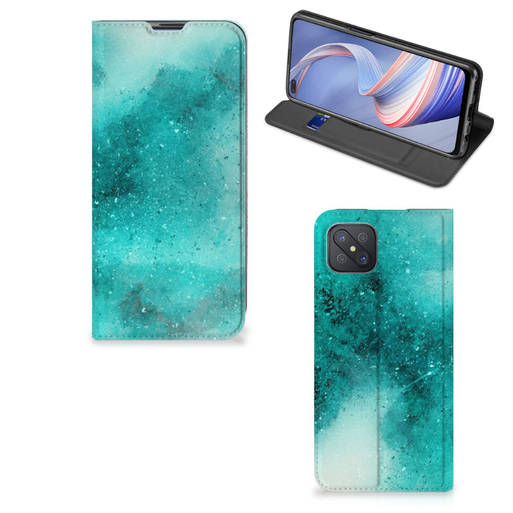 Bookcase OPPO Reno4 Z 5G Painting Blue