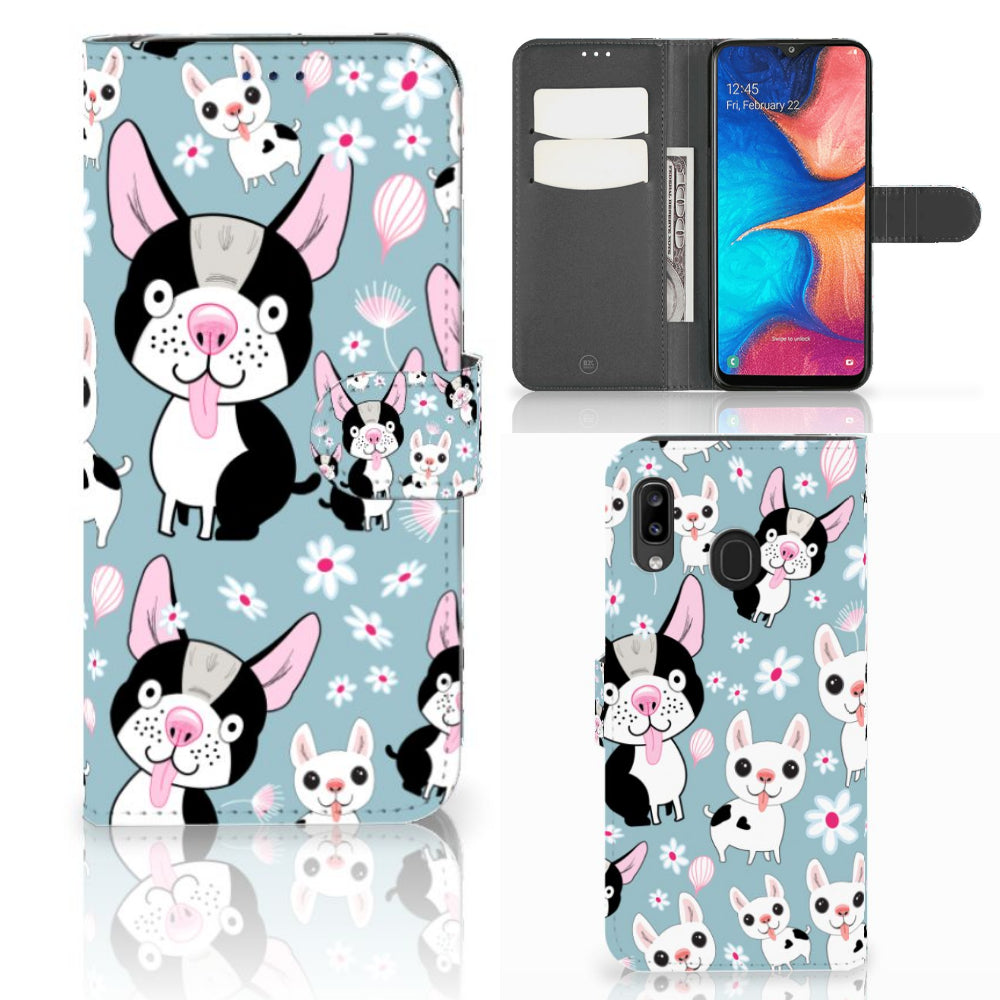 Samsung Galaxy A30 Telefoonhoesje met Pasjes Hondjes
