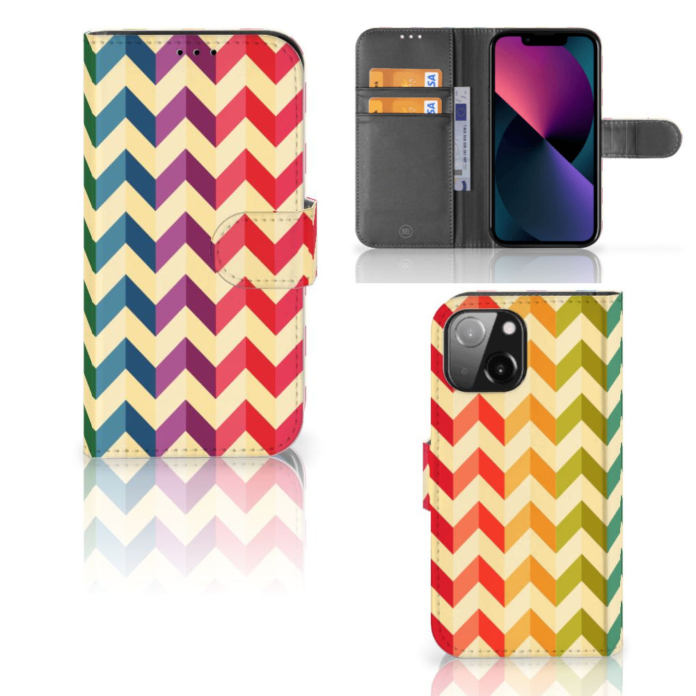 iPhone 13 Mini Telefoon Hoesje Zigzag Multi Color