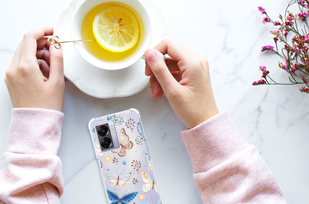 Case Anti-shock voor OPPO A77 5G | A57 5G Vlinder - B2C Telecom