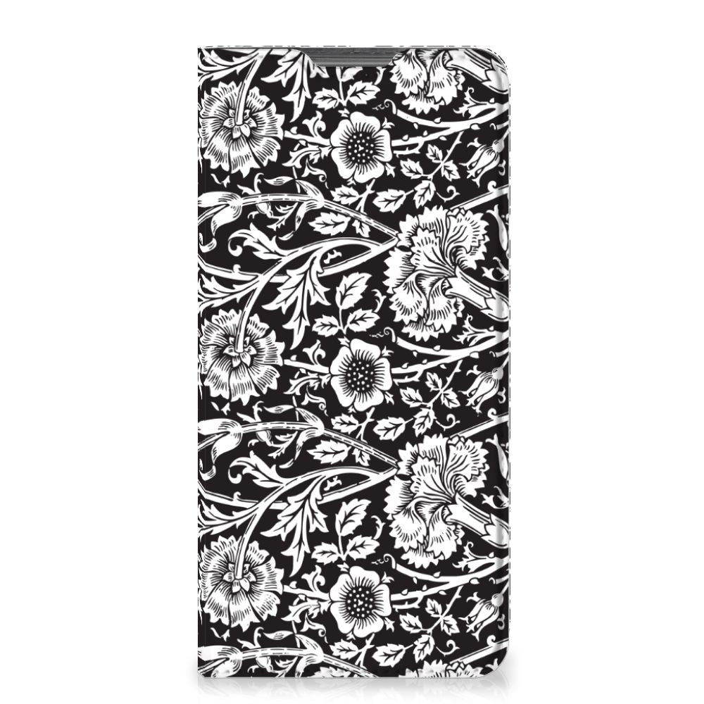 Motorola Moto G52 | Moto G82 Smart Cover Black Flowers - B2C Telecom
