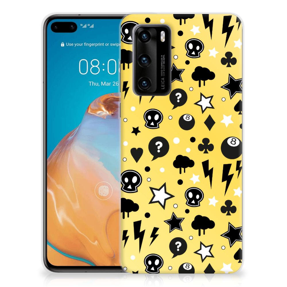 Silicone Back Case Huawei P40 Punk Geel B2C Telecom