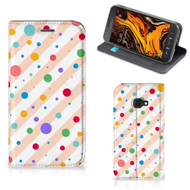 Samsung Galaxy Xcover 4s Hoesje met Magneet Dots