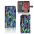 Samsung Galaxy Xcover 5 Book Case Abstract Green Blue