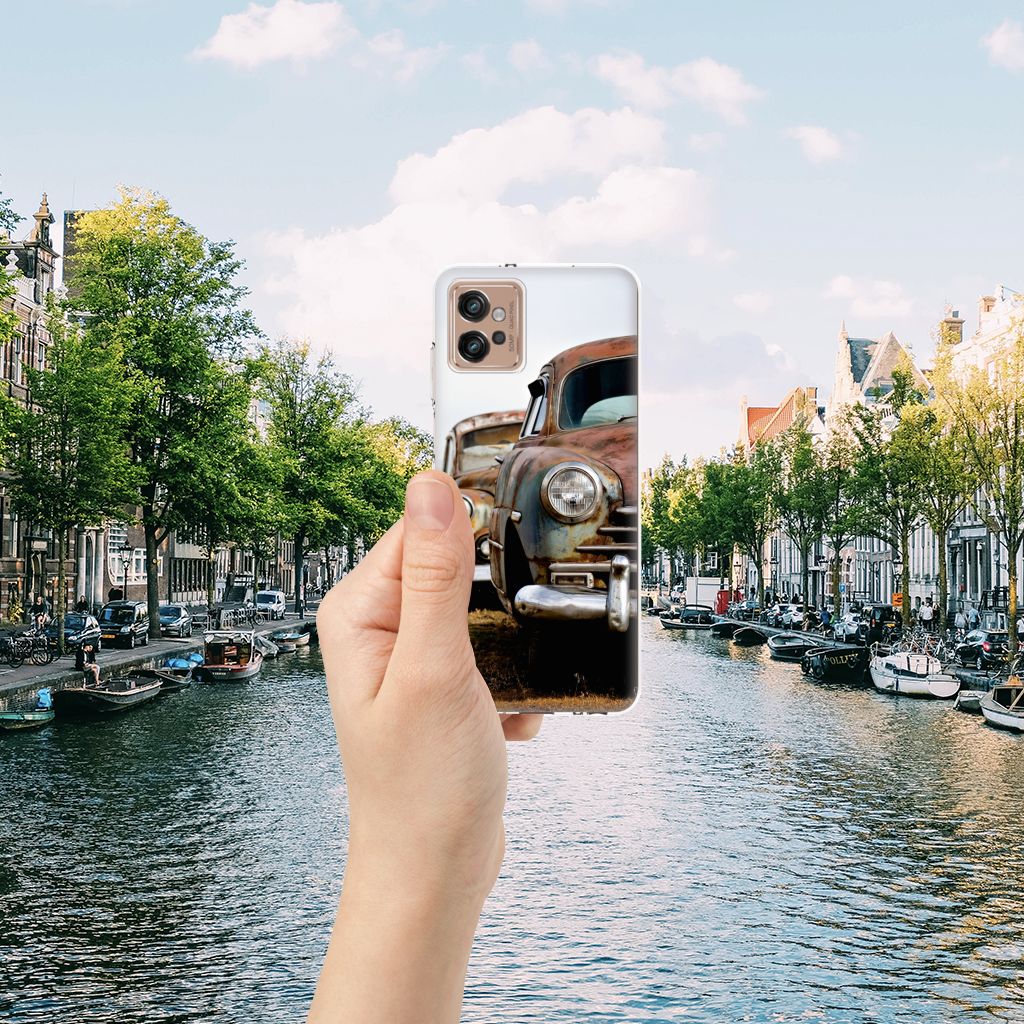 Motorola Moto G32 Siliconen Hoesje met foto Vintage Auto B2C Telecom