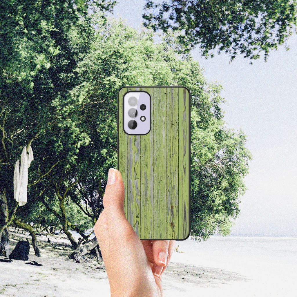 Samsung Galaxy A33 5G Houten Print Telefoonhoesje Green Wood B2C Telecom