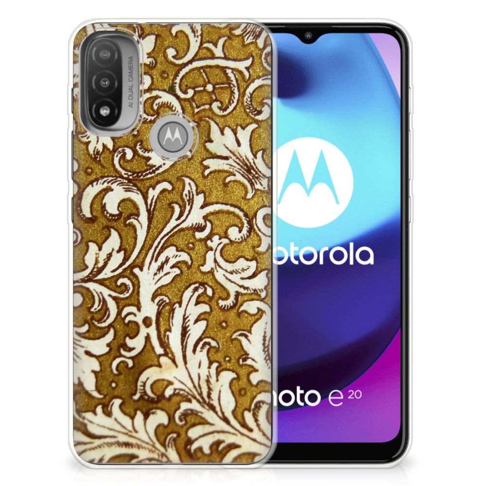 Siliconen Hoesje Motorola Moto E20 | E40 Barok Goud B2C Telecom