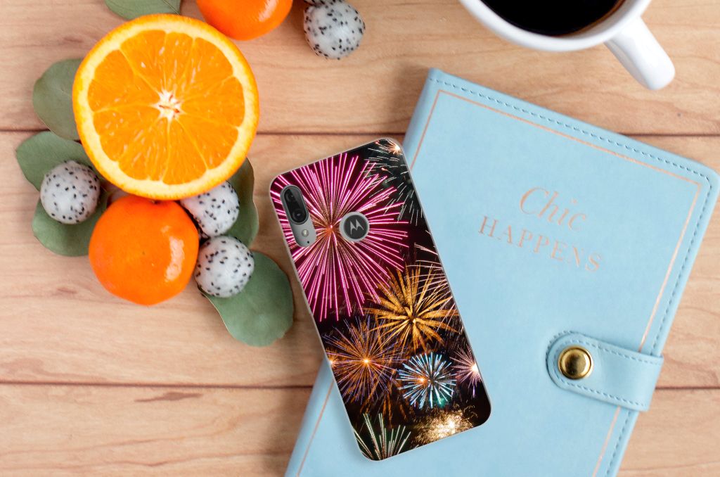 Motorola Moto E6 Plus Silicone Back Cover Vuurwerk