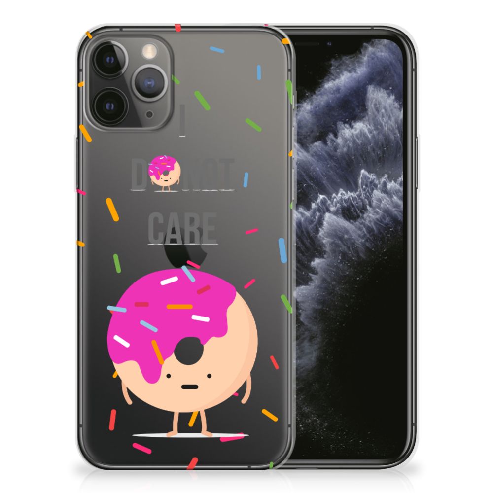 Apple iPhone 11 Pro Siliconen Case Donut Roze