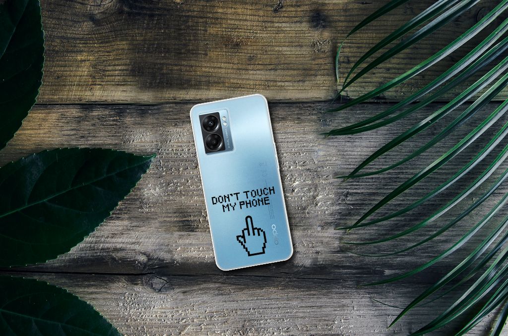 OPPO A77 | A57 5G Silicone-hoesje Finger Don't Touch My Phone B2C Telecom