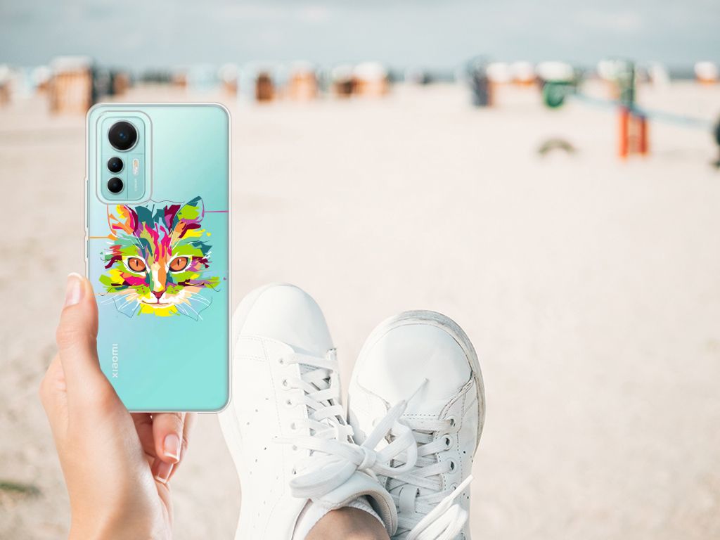 Xiaomi 12 Lite Telefoonhoesje met Naam Cat Color B2C Telecom
