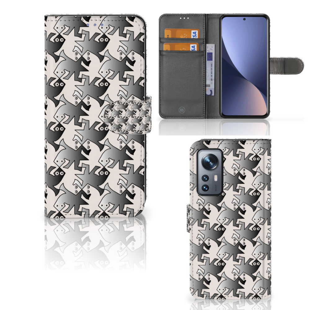 Xiaomi 12 | 12X Telefoonhoesje met Pasjes Salamander Grey