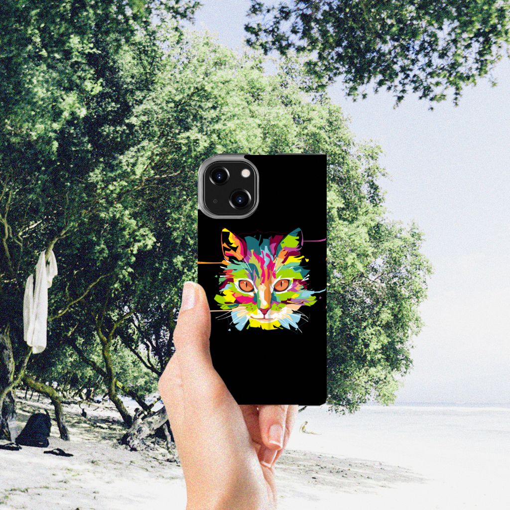 iPhone 14 Magnet Case Cat Color