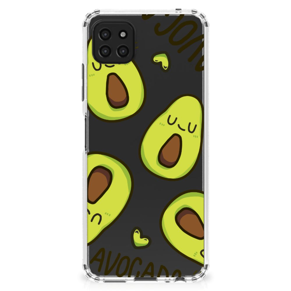 Samsung Galaxy A22 5G Stevig Bumper Hoesje Avocado Singing