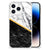 iPhone 14 Pro Anti-Shock Hoesje Marmer Wit Zwart - Origineel Cadeau Man