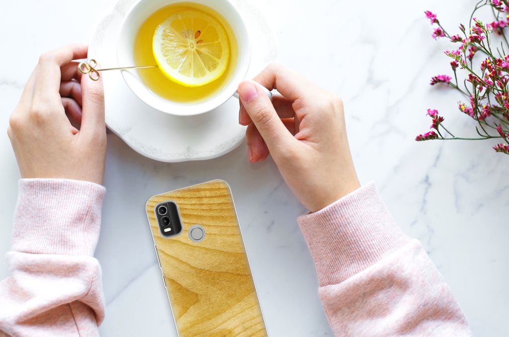 Nokia C21 Plus Bumper Hoesje Licht Hout B2C Telecom
