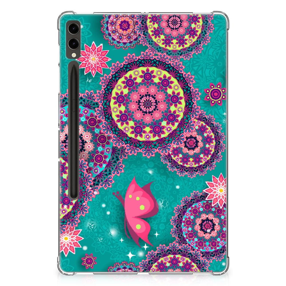 Samsung Galaxy Tab S9 Plus Tablethoes Cirkels en Vlinders