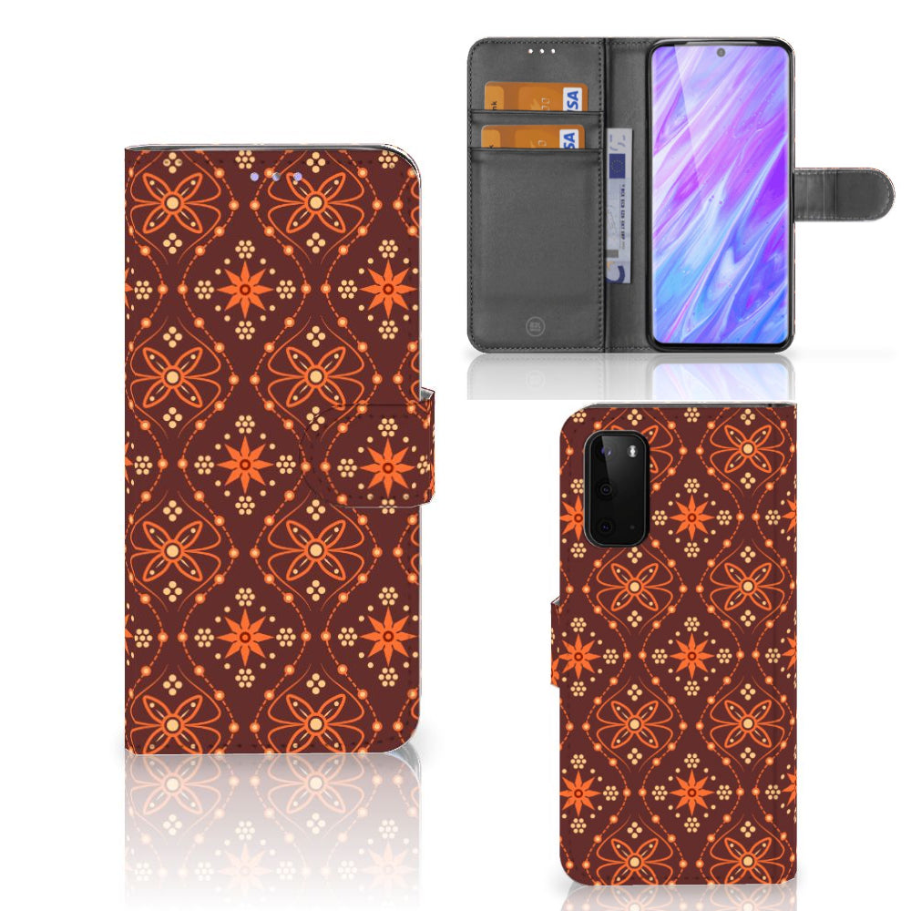 Samsung Galaxy S20 Telefoon Hoesje Batik Brown