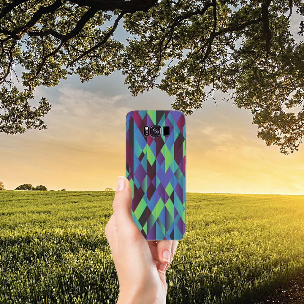 Samsung Galaxy S8 Plus TPU Hoesje Abstract Green Blue