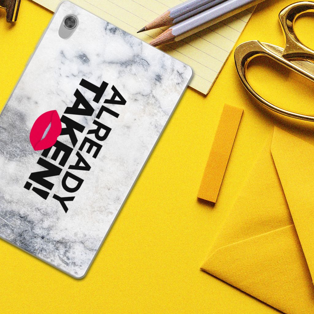 Lenovo Tab M10 HD (2de generatie) Back cover met naam Already Taken White - B2C Telecom
