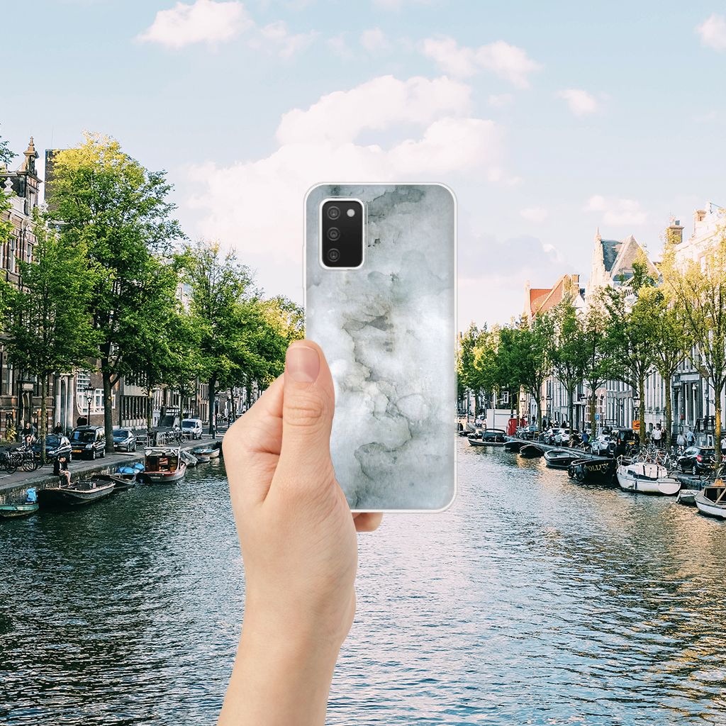 Hoesje maken Samsung Galaxy A03S Painting Grey B2C Telecom