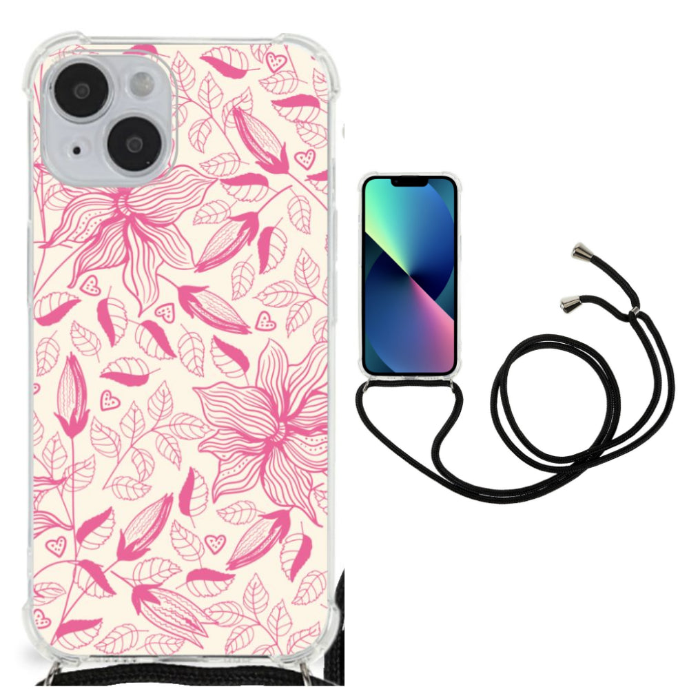 iPhone 14 Case Pink Flowers