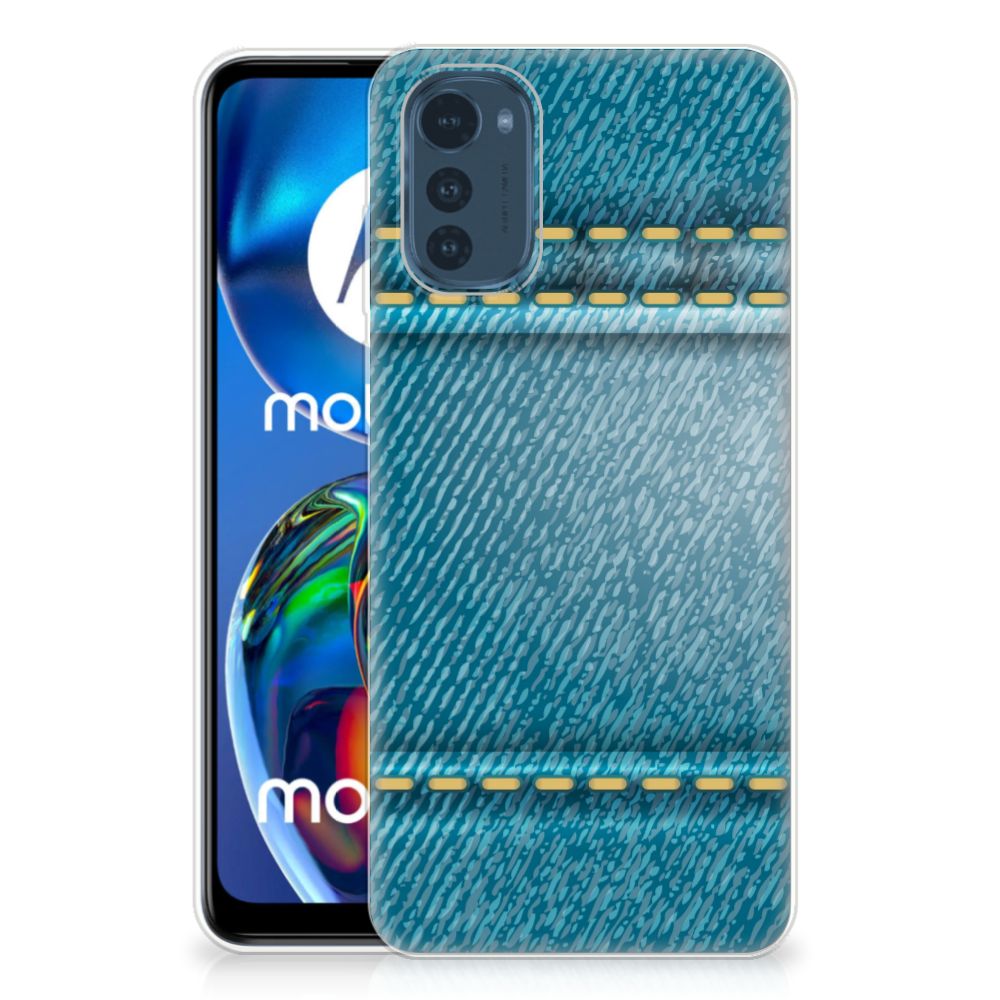 Motorola Moto E32/E32s Silicone Back Cover Jeans