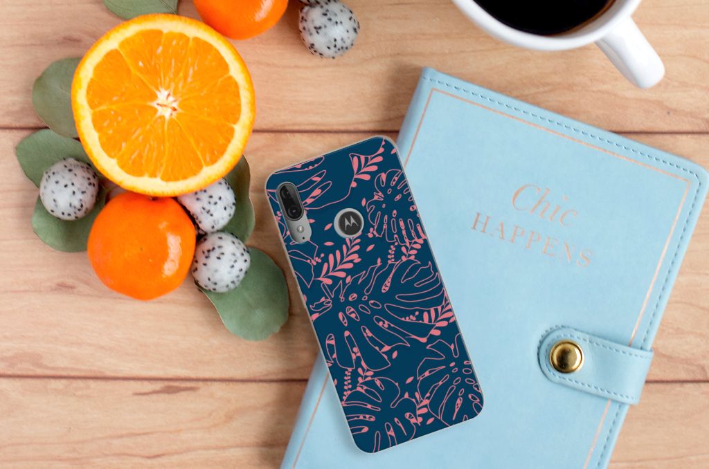 Motorola Moto E6 Plus TPU Case Palm Leaves