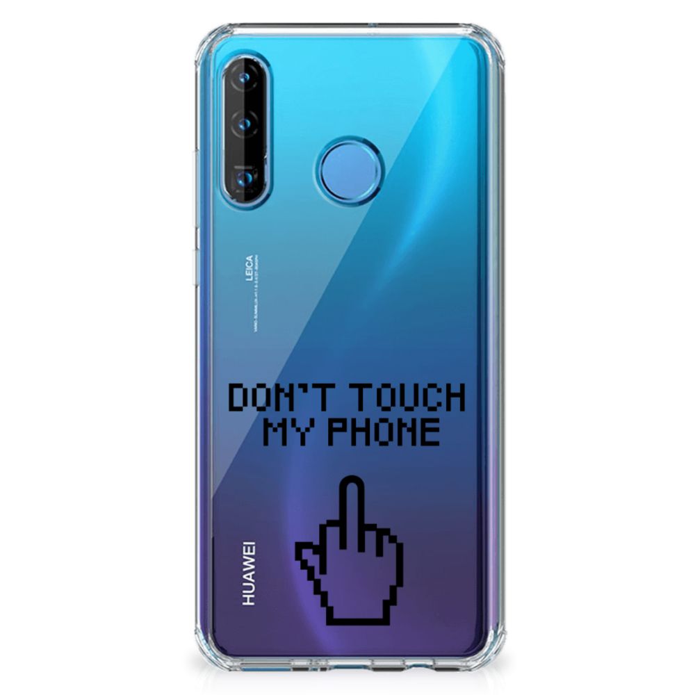 Huawei P30 Lite Anti Shock Case Finger Don't Touch My Phone